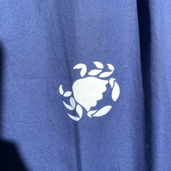 Kate Spade Poplin Bow Navy Crab Print Midi Dress Sz 4 NAVY Blue V-Neck Pockets - Picture 10 of 16